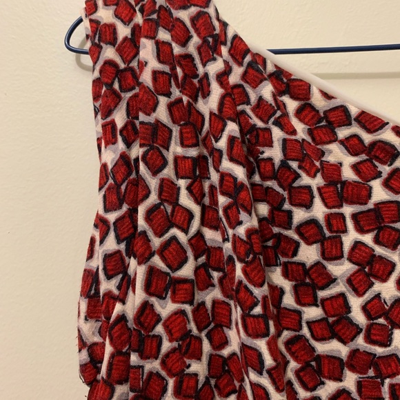 Retro print asymmetrical print dress - Picture 3 of 5